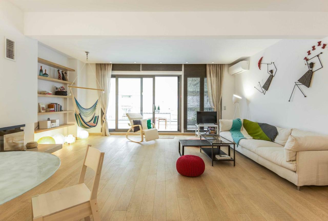 Stylish 3-Bedroom Apartment & Terrace Салоники Экстерьер фото